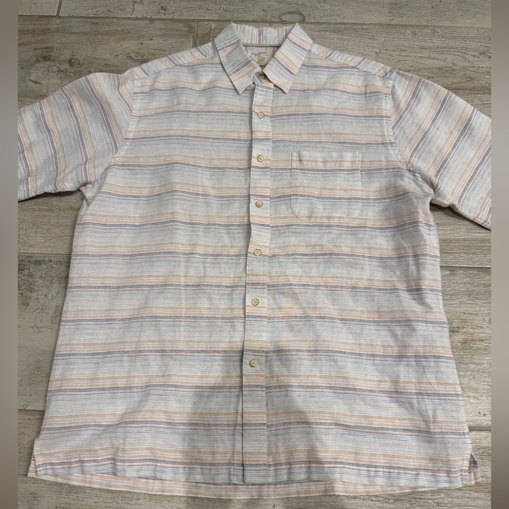 Striped Button Down Linen Shirt